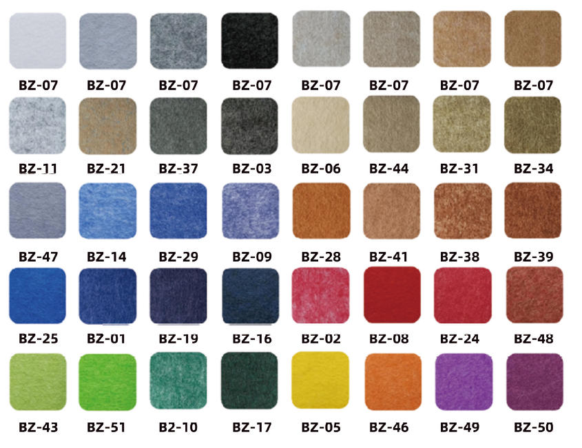 Inside noise absortion panel color option